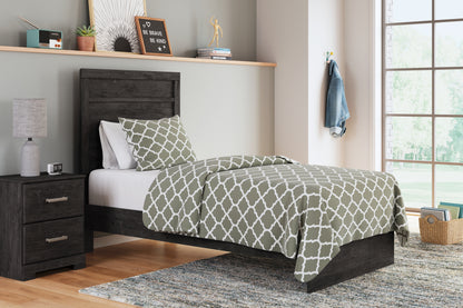 Haines Furniture Outlet - Ashley Furniture - Belachime Bedroom - Twin Panel Bed / Charcoal - B2589B11
