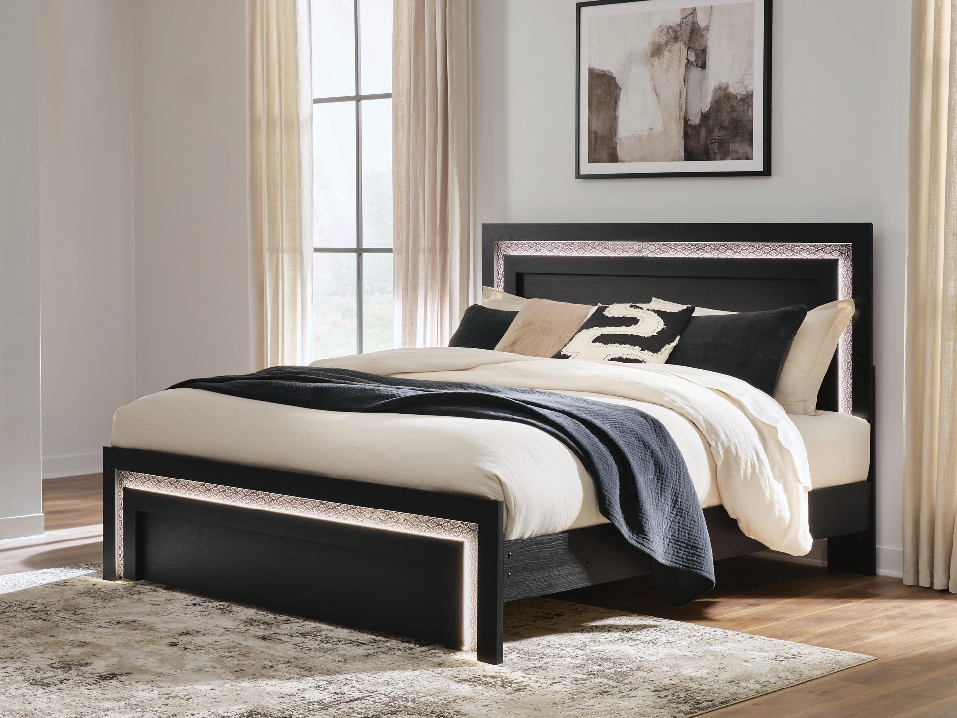 Haines Furniture Outlet - Ashley Furniture - Shoralli Bedroom - King Panel Bed - B2611B17