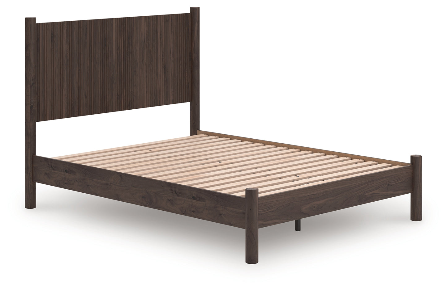 Haines Furniture Outlet - Ashley Furniture - Pamytta Bedroom - Queen Panel Platform Bed / Brown - PCB2614B6