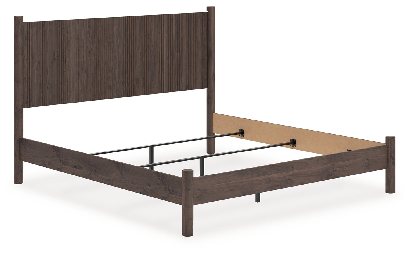 Haines Furniture Outlet - Ashley Furniture - Pamytta Bedroom - King Panel Bed / Brown - PCB2614B26
