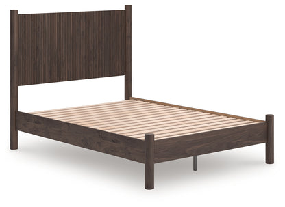 Haines Furniture Outlet - Ashley Furniture - Pamytta Bedroom - Full Panel Platform Bed / Brown - PCB2614B4