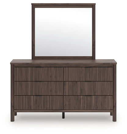 Haines Furniture Outlet - Ashley Furniture - Pamytta Bedroom - Dresser and Mirror / Brown - PCB2614B1