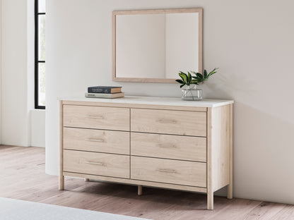 Haines Furniture Outlet - Ashley Furniture - Cadmori Bedroom - Dresser and Mirror / Black/White - B2616B1