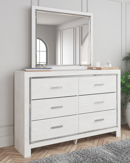 Haines Furniture Outlet - Ashley Furniture - Altyra Bedroom - Dresser and Mirror / White - B2640B1