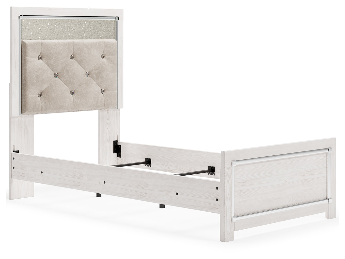 Haines Furniture Outlet - Ashley Furniture - Altyra Bedroom - Twin Panel Bed / White - B2640B6