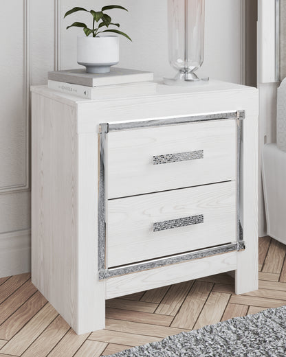 Haines Furniture Outlet - Ashley Furniture - Altyra Bedroom - Two Drawer Night Stand / White - B2640-92