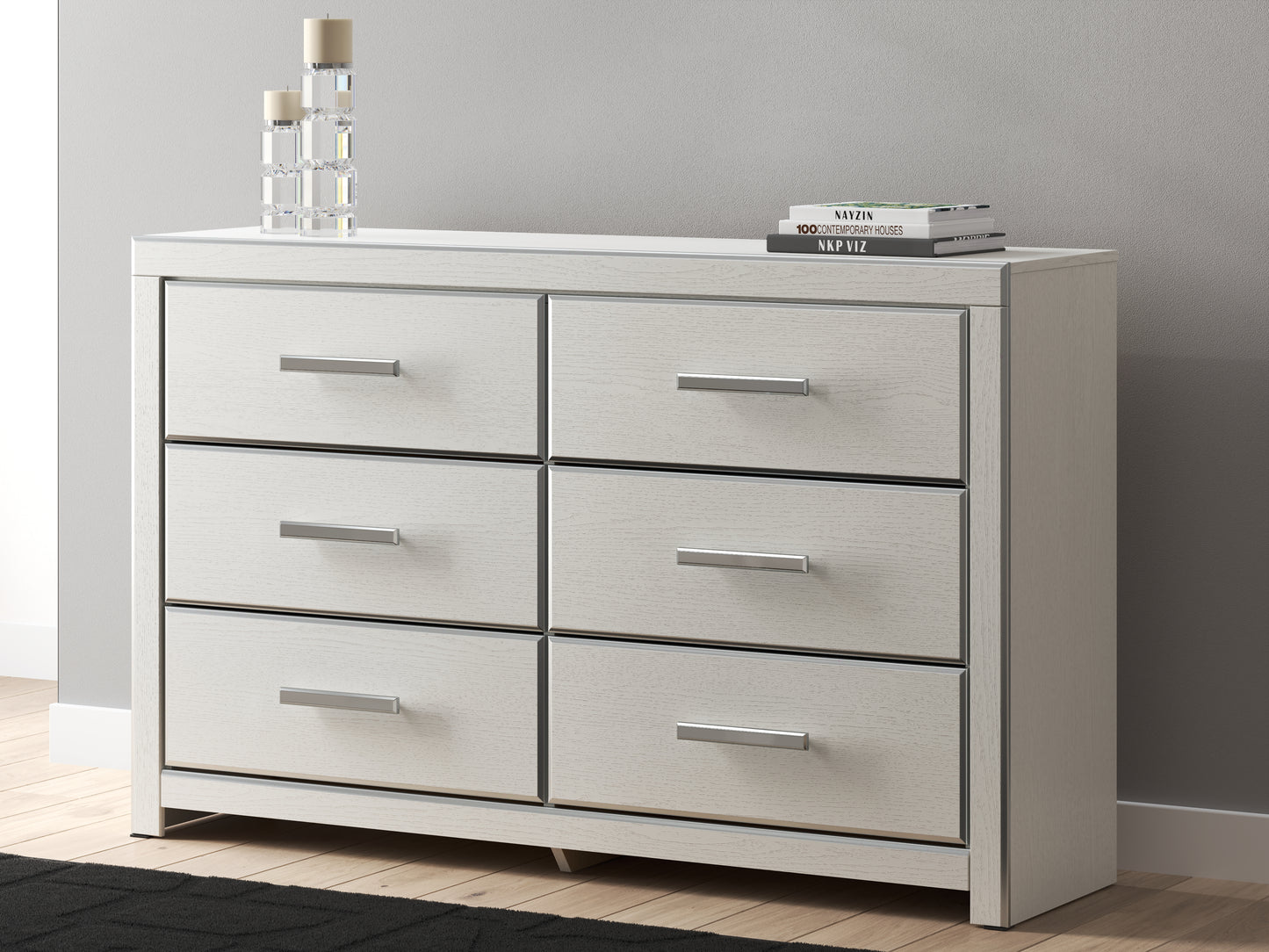 Haines Furniture Outlet - Ashley Furniture - Zuraleus Bedroom - Six Drawer Dresser / White - PCB3381-31