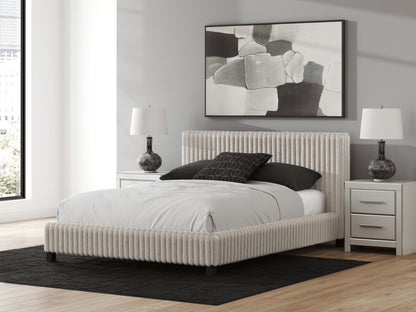 Haines Furniture Outlet - Ashley Furniture - Zuraleus Bedroom - Queen Upholstered Bed / White - PCB3381B11