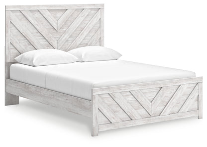 Haines Furniture Outlet - Ashley Furniture - Cayboni Bedroom - King Panel Bed / Whitewash - B3788B7