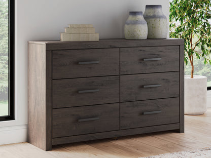 Haines Furniture Outlet - Ashley Furniture - Prendonea Bedroom - Queen Panel Bed / Charcoal - B3789B4
