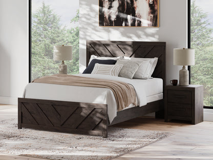 Haines Furniture Outlet - Ashley Furniture - Prendonea Bedroom - Queen Panel Bed / Charcoal - B3789B4