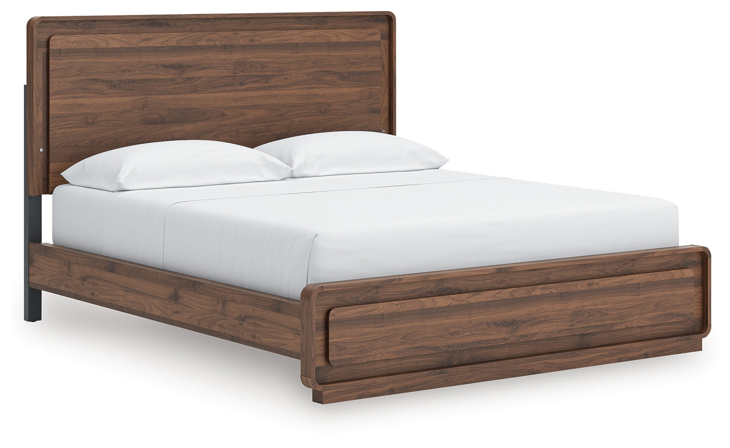 Haines Furniture Outlet - Ashley Furniture - Fortlorn Bedroom - California King Panel Bed / Walnut Brown - PCB386B5