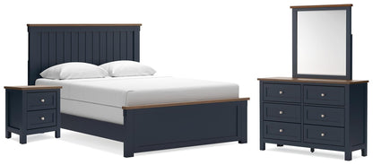 Haines Furniture Outlet - Ashley Furniture - Landocken Queen Panel Bed, Dresser, Mirror and Nightstand - Queen Panel Bed, Dresser, Mirror and Nightstand - B414B18