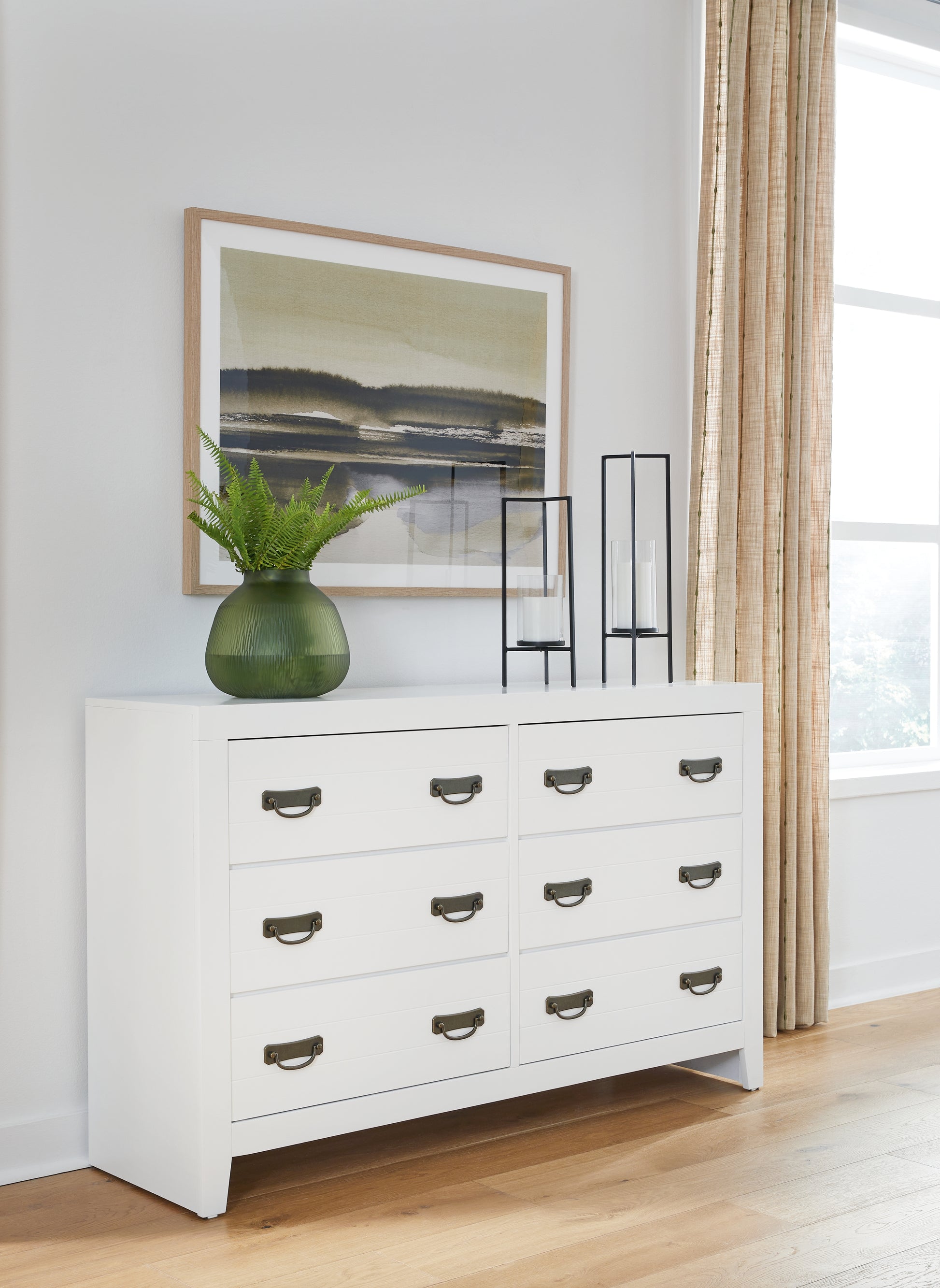 Haines Furniture Outlet - Ashley Furniture - Binterglen Bedroom - Dresser / White - B427-31