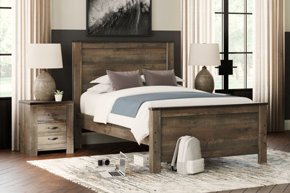 Haines Furniture Outlet - Ashley Furniture - Trinell Bedroom - Full Panel Bed / Brown - B446B3