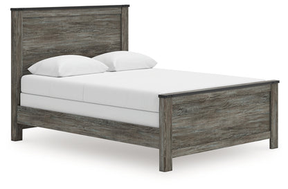 Haines Furniture Outlet - Ashley Furniture - Frandern Bedroom - Queen Panel Bed / Black/Gray - B4480B21