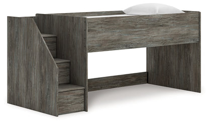 Haines Furniture Outlet - Ashley Furniture - Frandern Bedroom - Twin Loft Bed / Gray - B4480B12