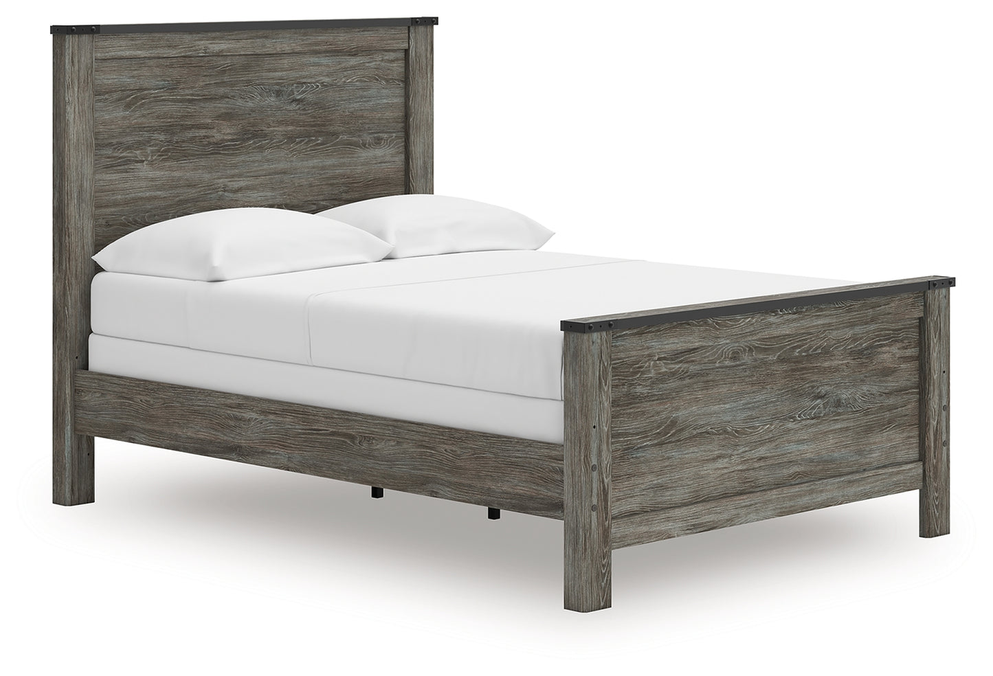 Haines Furniture Outlet - Ashley Furniture - Frandern Bedroom - Full Panel Bed / Black/Gray - B4480B19