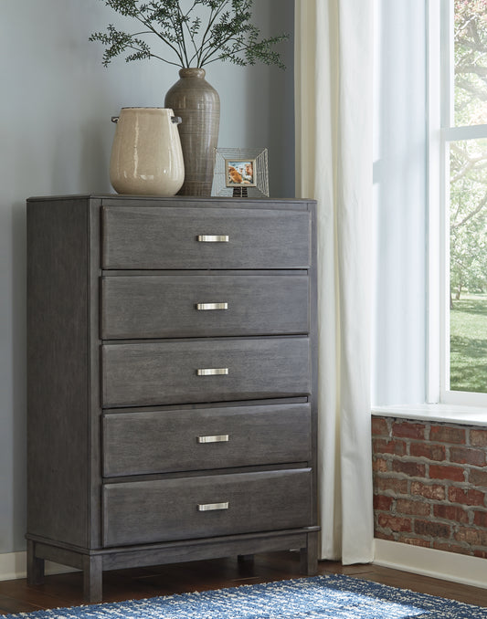Haines Furniture Outlet - Ashley Furniture - Caitbrook Bedroom - Full Storage Bed with 7 Drawers / Gray - B476B4