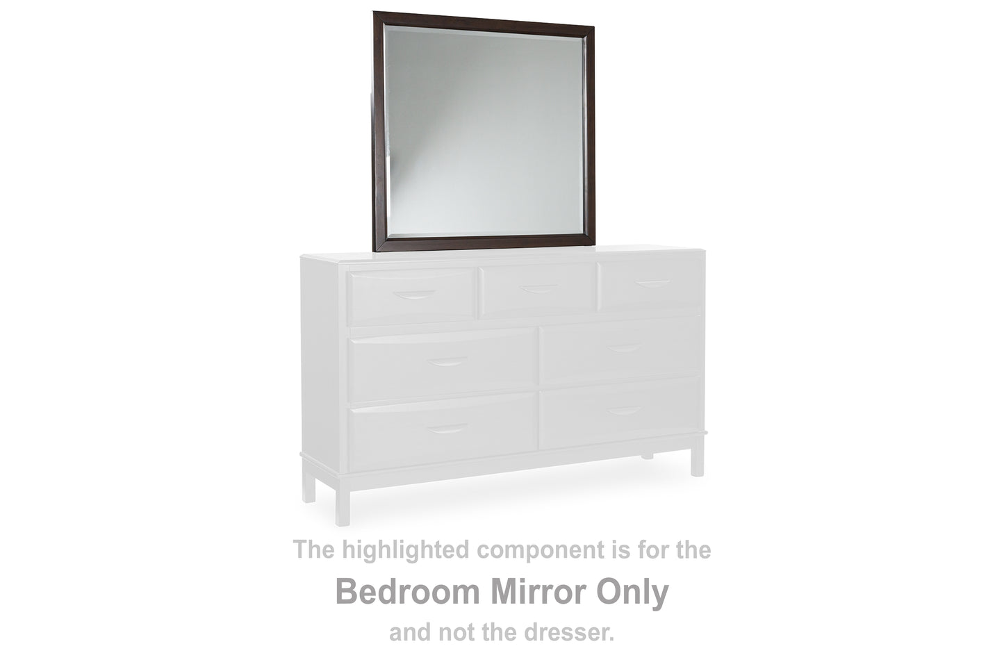 Haines Furniture Outlet - Ashley Furniture - Vanmore Bedroom - Bedroom Mirror / Dark Brown - B479-36