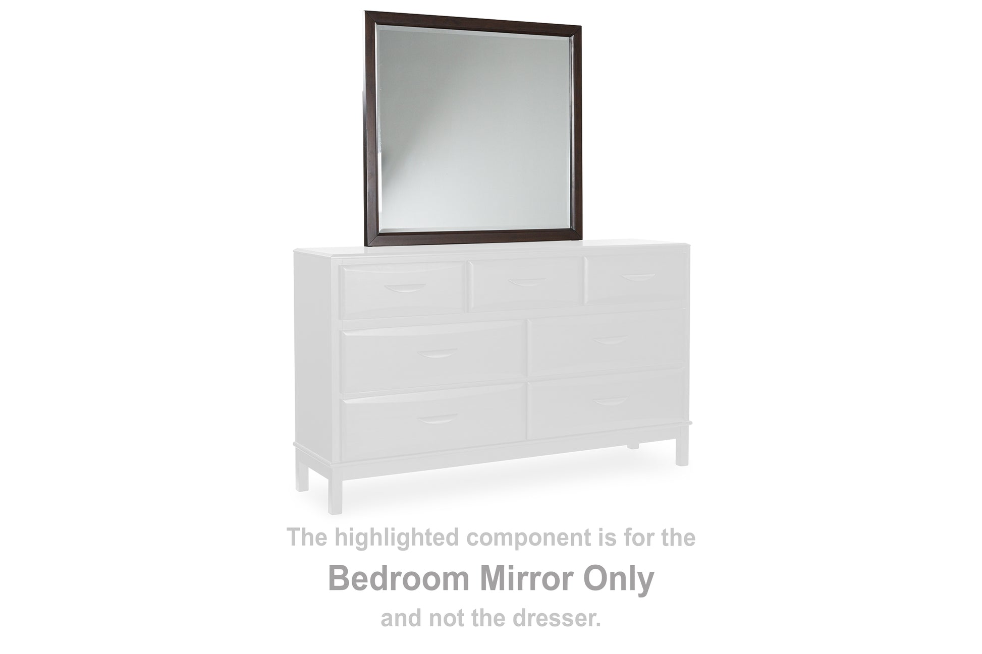 Haines Furniture Outlet - Ashley Furniture - Vanmore Bedroom - Bedroom Mirror / Dark Brown - B479-36