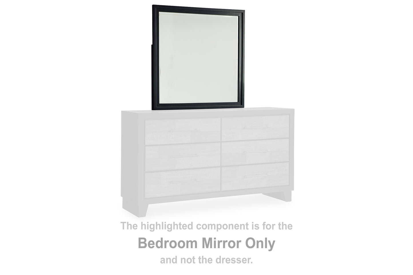 Haines Furniture Outlet - Ashley Furniture - Kraeburn Bedroom - Bedroom Mirror / Brown/Black - B496-36