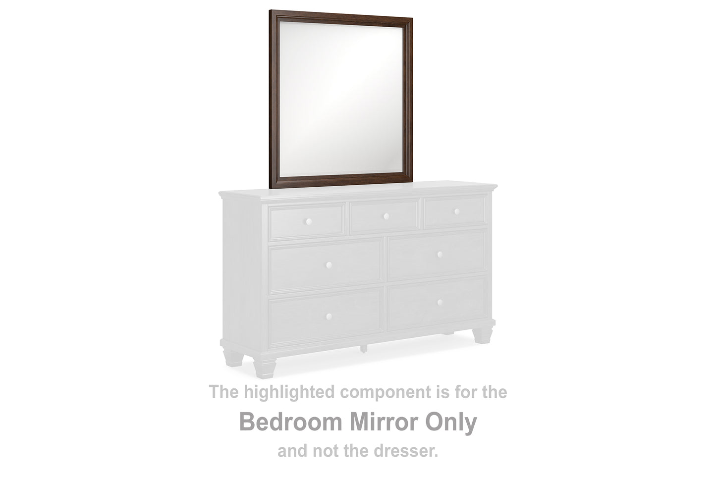 Haines Furniture Outlet - Ashley Furniture - Danabrin Bedroom - Bedroom Mirror / Brown - B685-36