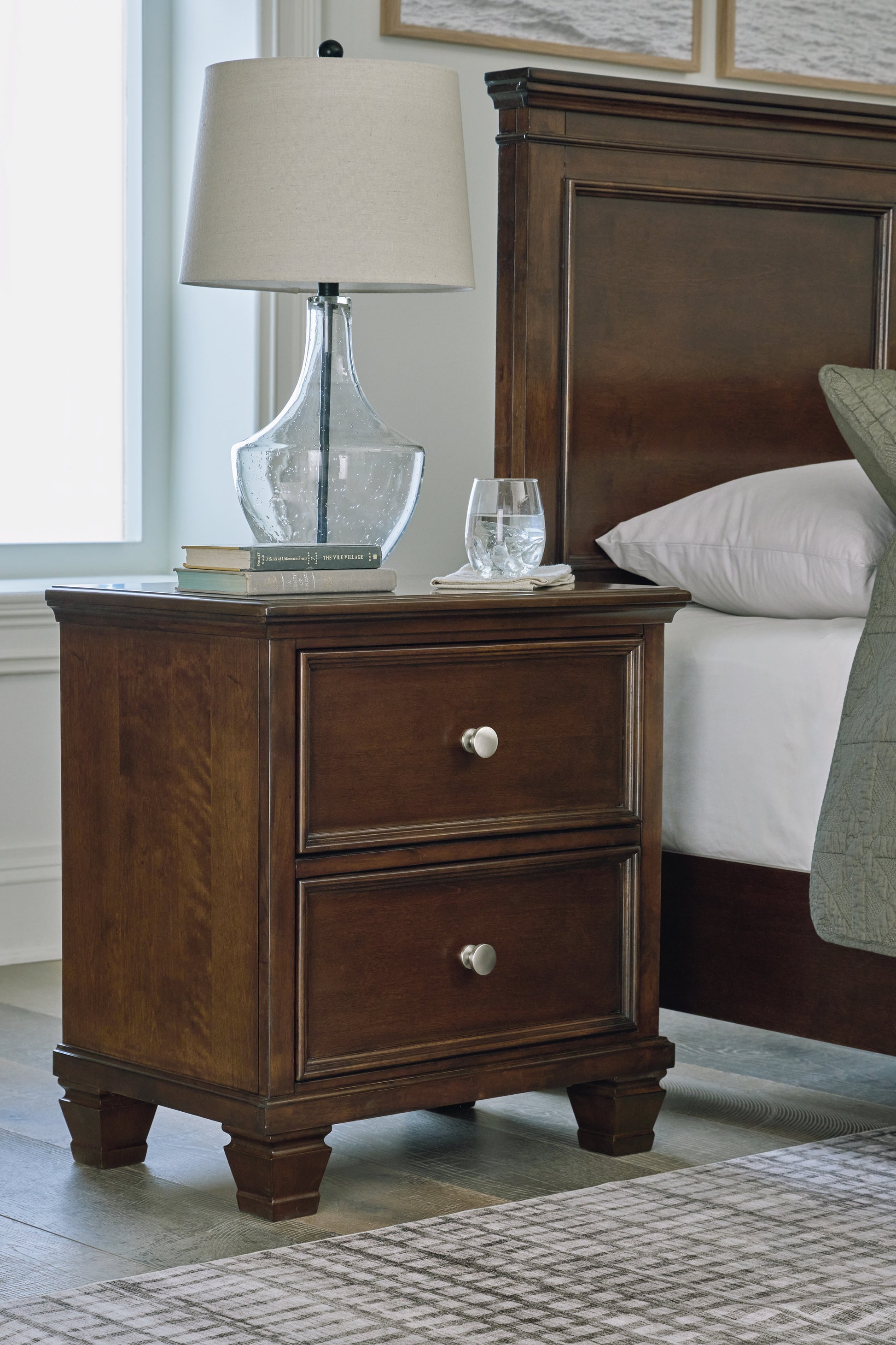 Haines Furniture Outlet - Ashley Furniture - Danabrin Bedroom - King Panel Storage Bed / Brown - B685B18