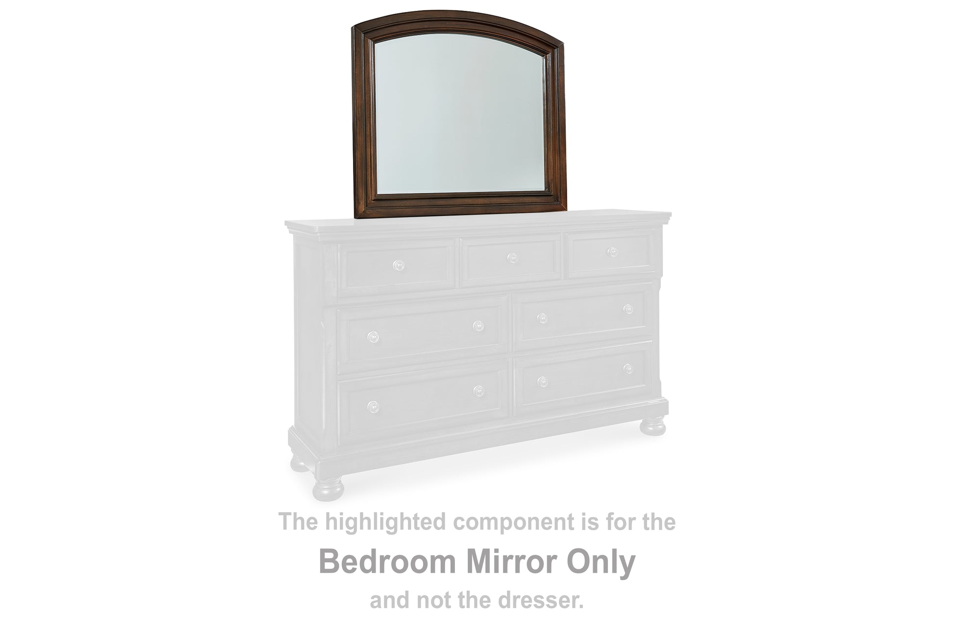 Haines Furniture Outlet - Ashley Furniture - Porter Bedroom - Bedroom Mirror / Rustic Brown - B697-36