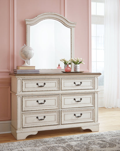Haines Furniture Outlet - Ashley Furniture - Realyn Bedroom - Dresser and Mirror / Chipped White - B743B12