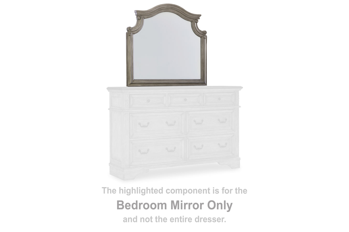 Haines Furniture Outlet - Ashley Furniture - Lodenbay Bedroom - Bedroom Mirror / Antique Gray - B751-36