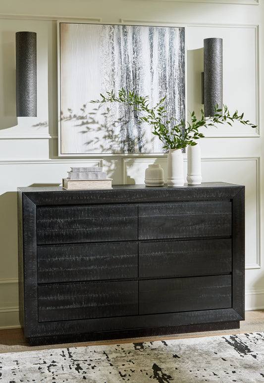 Haines Furniture Outlet - Ashley Furniture - Londer Bedroom - Queen Panel Bed / Black - B768B2