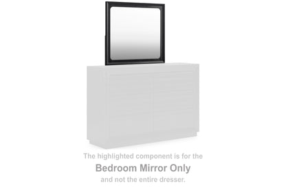Haines Furniture Outlet - Ashley Furniture - Londer Bedroom - Bedroom Mirror / Black - B768-36