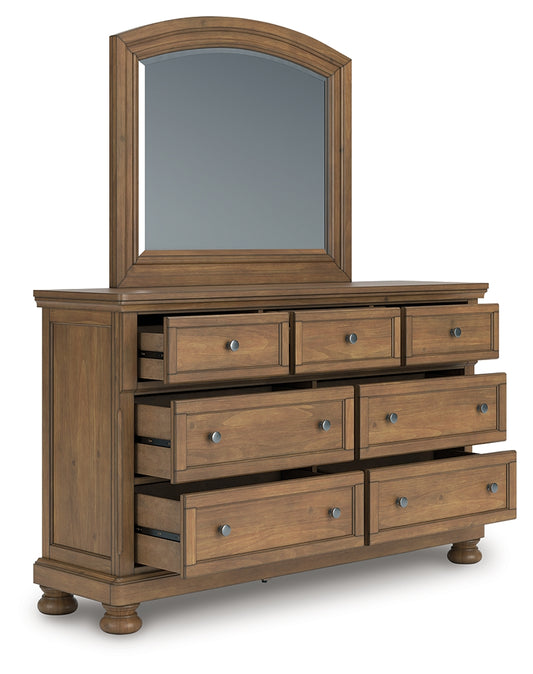 Haines Furniture Outlet - Ashley Furniture - Feddinger Bedroom - Queen Panel Storage Bed / Medium Brown - PCB779B11