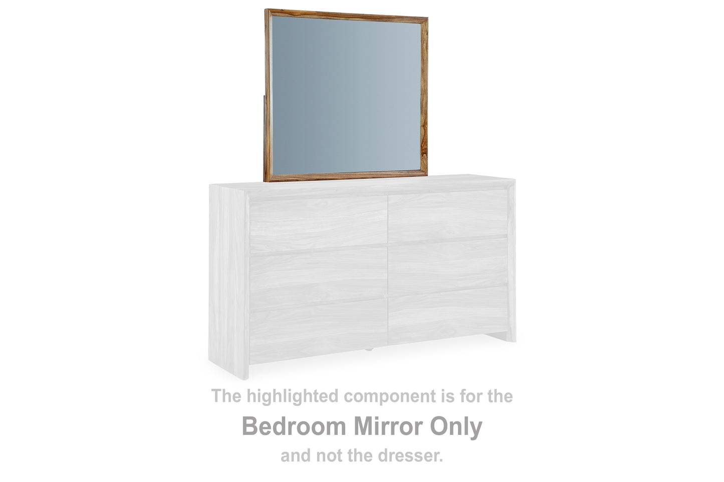 Haines Furniture Outlet - Ashley Furniture - Dressonni Bedroom - Bedroom Mirror / Brown - B790-36