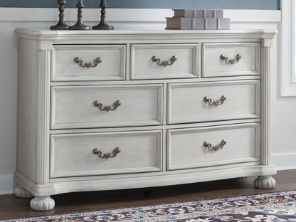 Haines Furniture Outlet - Ashley Furniture - Montelaine Bedroom - Dresser / Antique White - B795-31