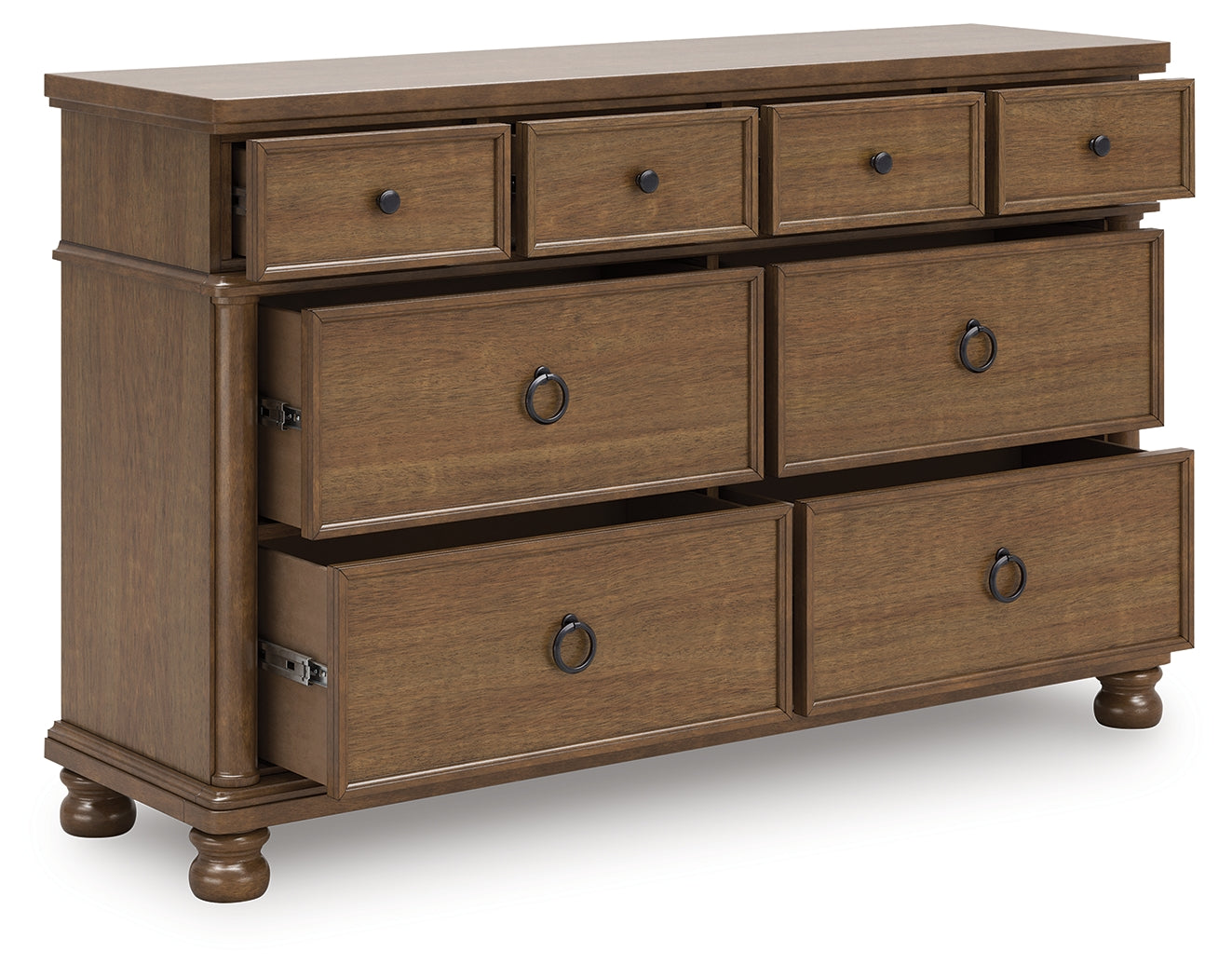 Haines Furniture Outlet - Ashley Furniture - Rowlenstown Bedroom - Dresser / Brown - PCB824-31