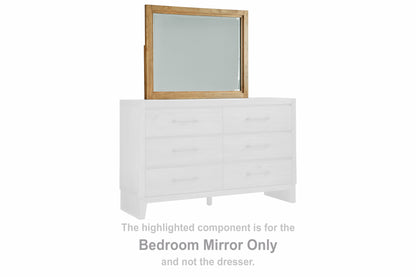 Haines Furniture Outlet - Ashley Furniture - Sherbana Bedroom - Bedroom Mirror / Light Brown - B833-36