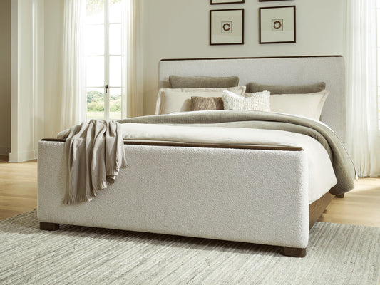 Haines Furniture Outlet - Ashley Furniture - Radkin Bedroom - King Upholstered Panel Bed - PCB843B4
