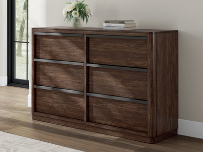 Haines Furniture Outlet - Ashley Furniture - Dilenno Bedroom - Dresser / Dark Brown - PCB857-31