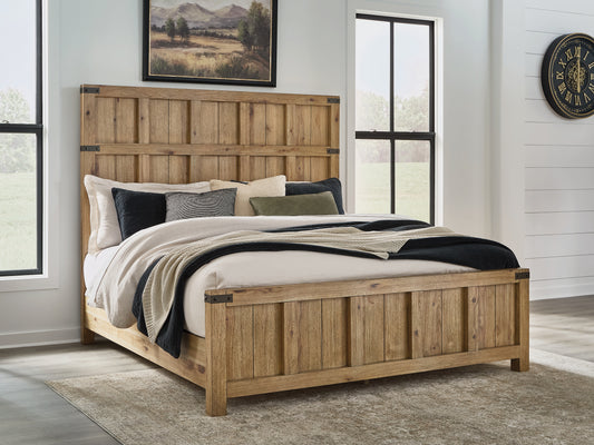 Haines Furniture Outlet - Ashley Furniture - Ridgester Bedroom - King Panel Bed - B858B6