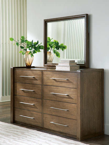 Haines Furniture Outlet - Ashley Furniture - Marxmore Bedroom - Dresser and Mirror / Brown - B863B1