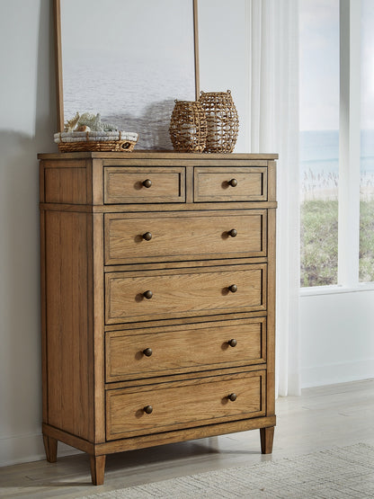Haines Furniture Outlet - Ashley Furniture - Sharlance Bedroom - Six Drawer Chest / Brown - B895-46
