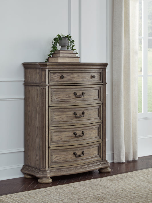 Haines Furniture Outlet - Ashley Furniture - Ardenfield Bedroom - Three Drawer Night Stand / Light Brown - B944-93