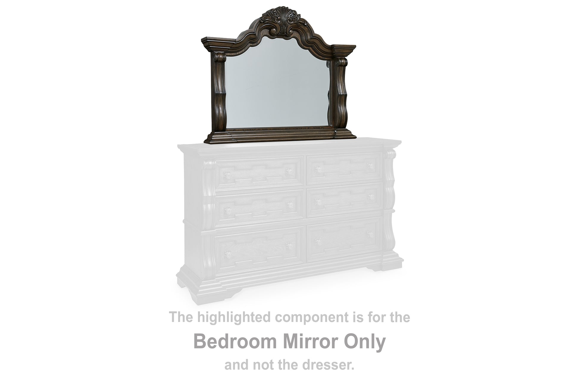 Haines Furniture Outlet - Ashley Furniture - Maylee Bedroom - Bedroom Mirror / Dark Brown - B947-36