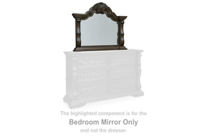 Haines Furniture Outlet - Ashley Furniture - Maylee Bedroom - Bedroom Mirror / Dark Brown - B947-36