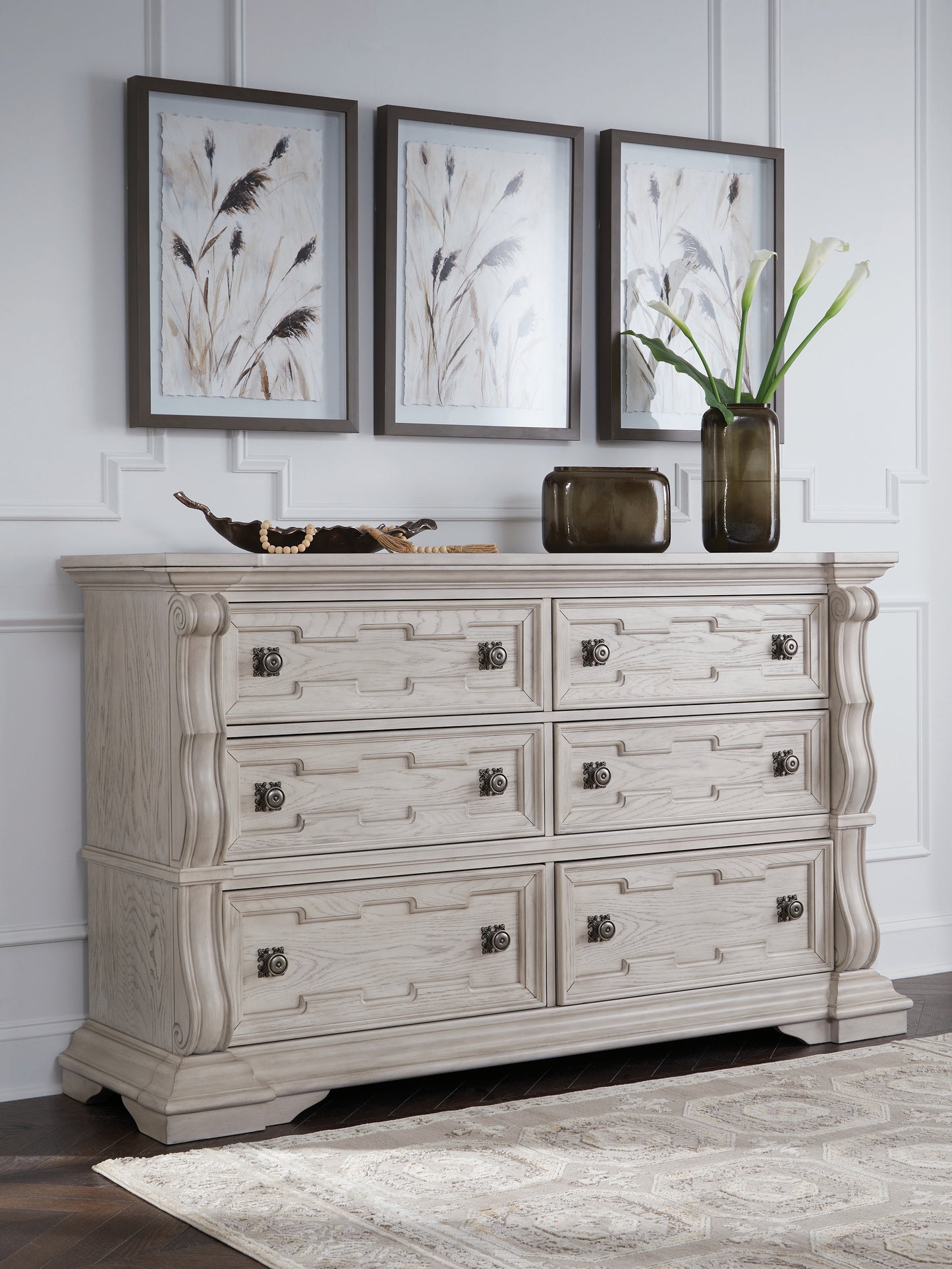 Haines Furniture Outlet - Ashley Furniture - Bruchandi Bedroom - Dresser / Antique White - PCB948-31