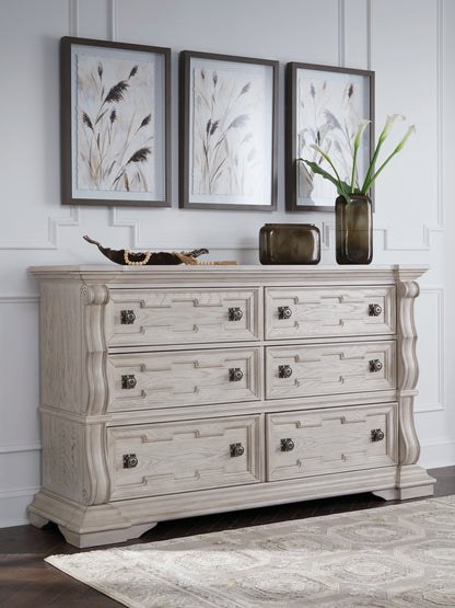 Haines Furniture Outlet - Ashley Furniture - Bruchandi Bedroom - Dresser / Antique White - PCB948-31