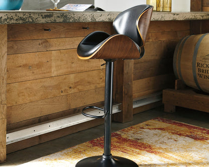 Haines Furniture Outlet - Ashley Furniture - Bellatier Dining Room - Adjustable Height Bar Stool (Set of 2) / Bone - D120-230X2