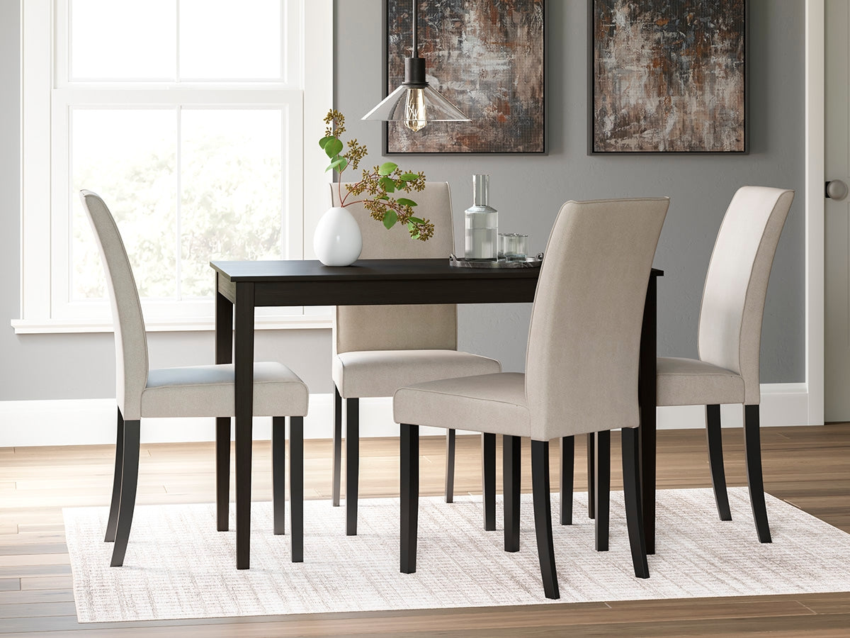 Haines Furniture Outlet - Ashley Furniture - Kimonte Dining Room - Dining Chair (Set of 2) / Ivory - D250-01X2